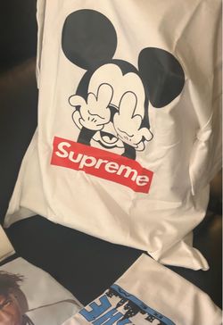 Mickey Mouse middle fingers Supreme Tee