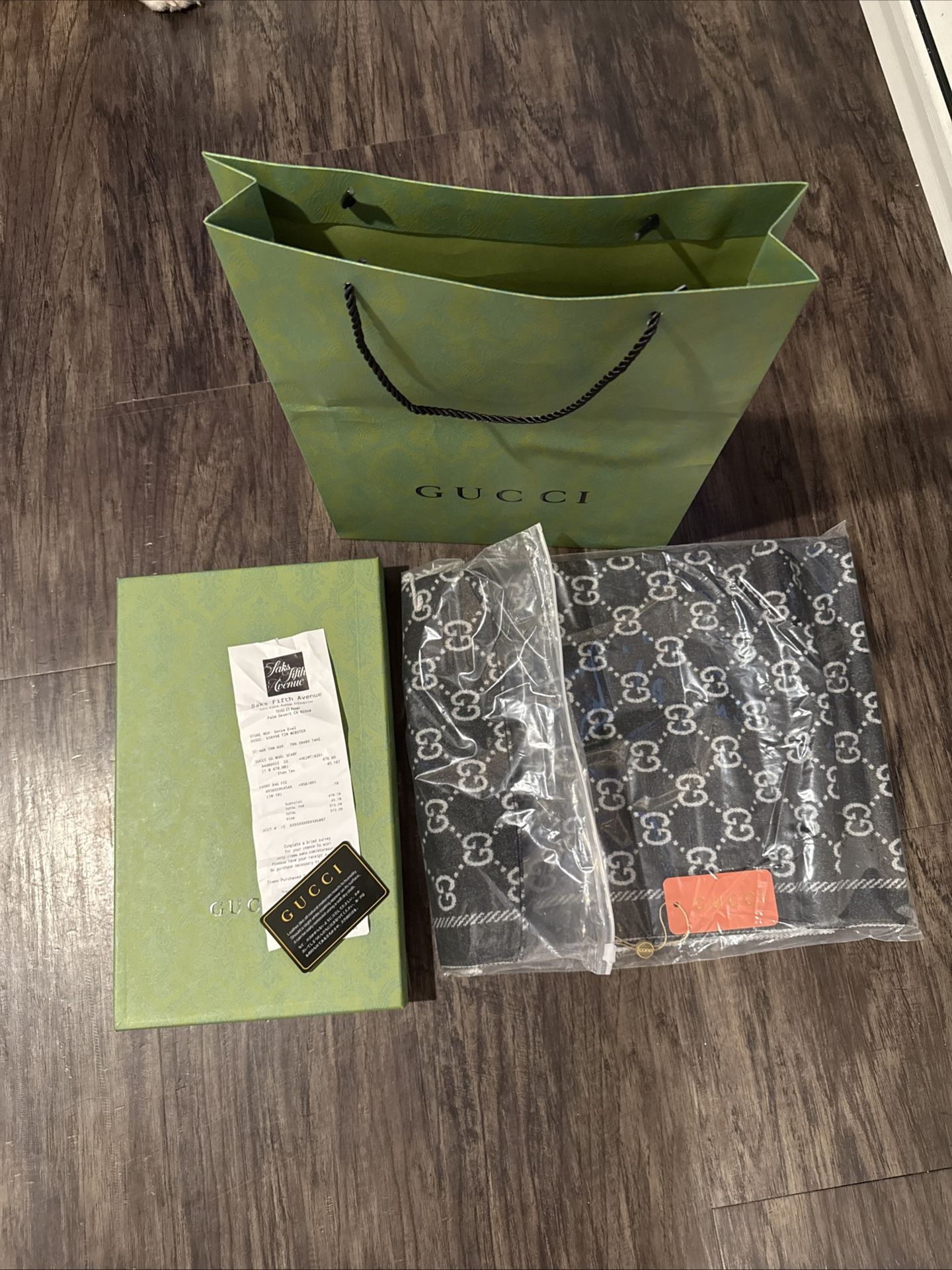 GG Jacquard Wool Gucci Scarf