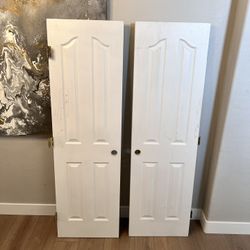 24x80 TWO- Solid Core 4 Panel Interior Door Slab w/ Bore