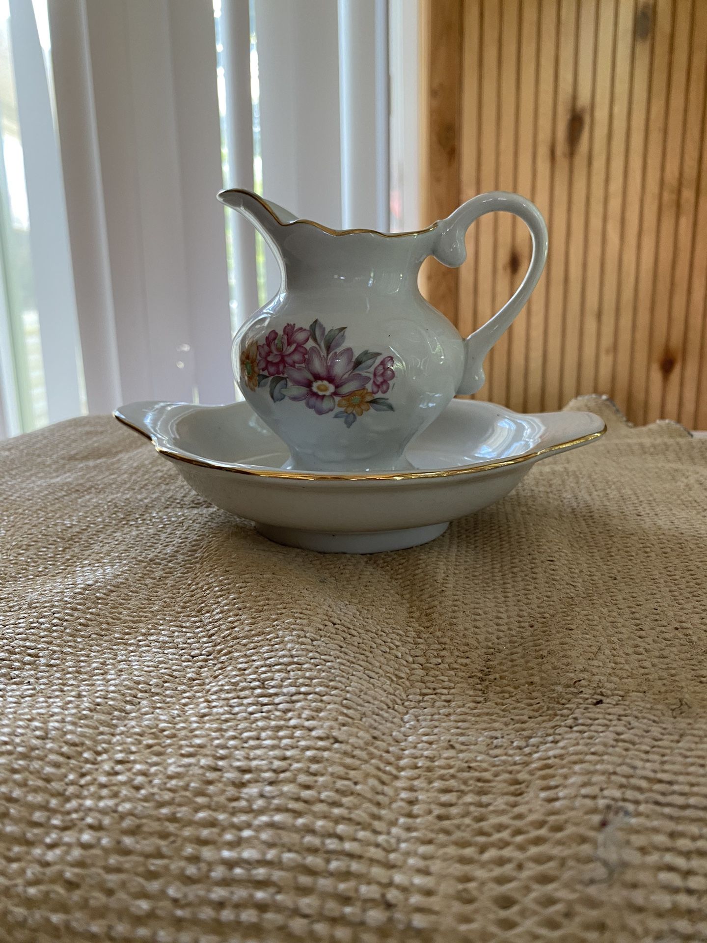 Vintage Syrup Gravy Creamer Pitcher With Drip Catcher Plate
