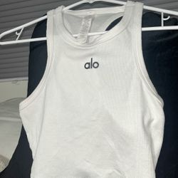 Alo Yoga White Tank 