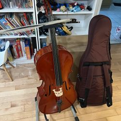 1/2 Size Student Cello Set – Great for Beginners (Includes Stand, Bow, and Soft Case)