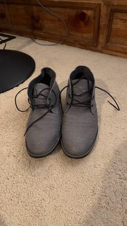 Perry Ellis Portfolio Size12 Grey Canvas Dress Shoes
