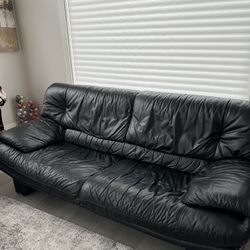 Leather Sofa, Scandinavian Design Leather Sofa