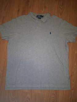 VINTAGE Polo Ralph Lauren Shirt Mens XL Gray Cotton