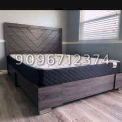 Queen Size Alpine Bed With Orthopedic Mattress 