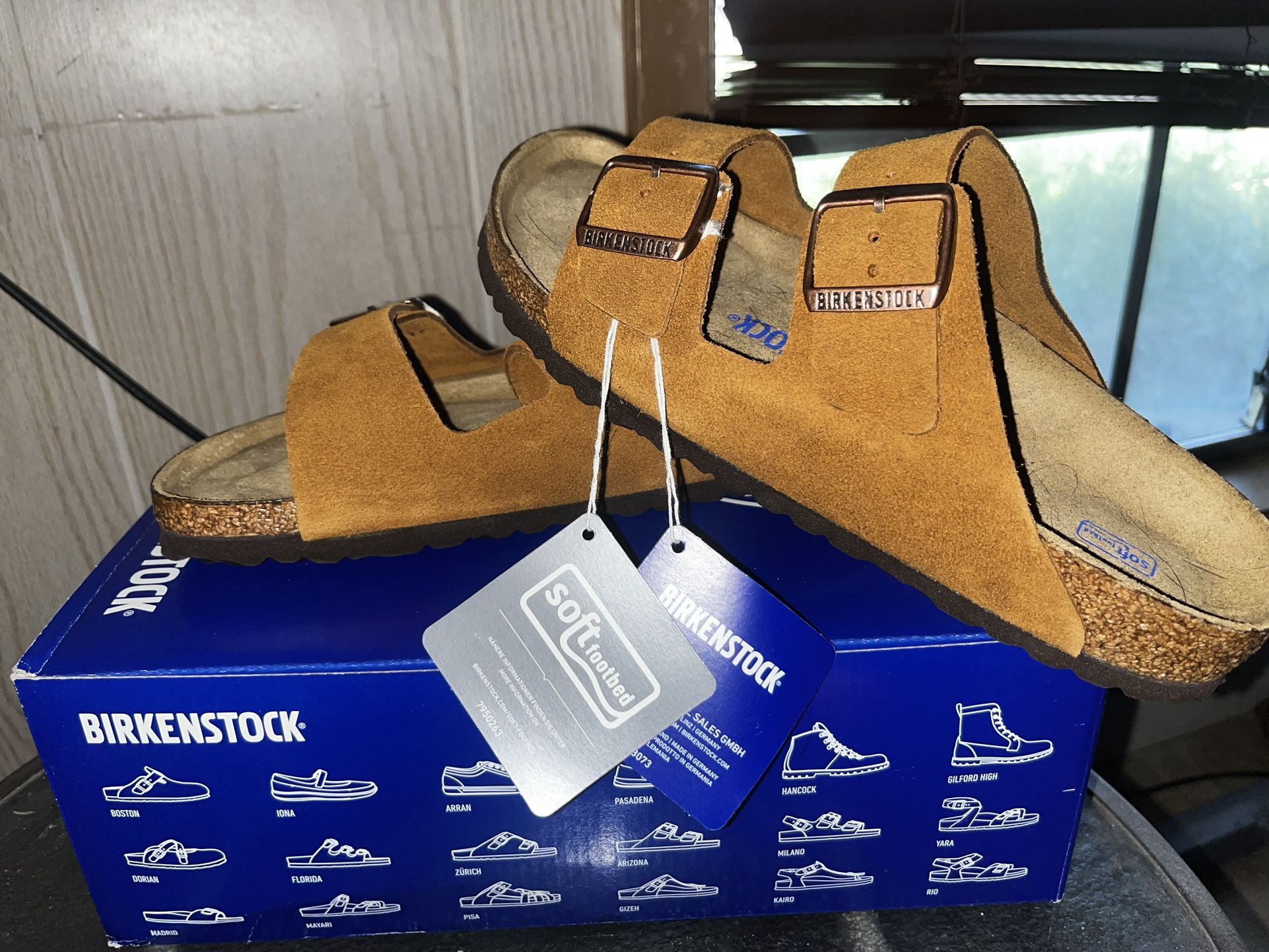 Birkenstock Arizona Mink Soft Footbed Suede Leather Women's/Mens Sandals