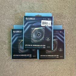 Lian Li Unifan SL120 Wireless LCD 3 Pack