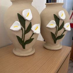 2 Hand Crafted Vases