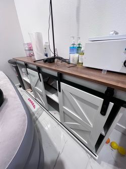 Farmhouse Barn Door Console Table