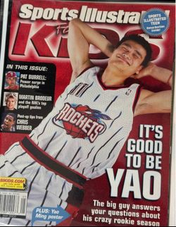 LeBron James rookie insert in this perfect condition Sports illustrated kids Yao Ming Cover
