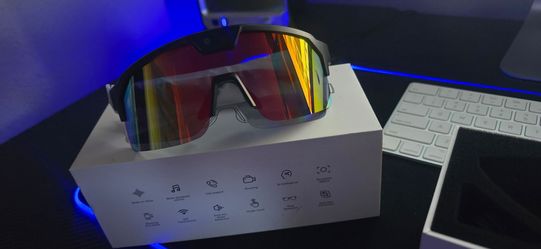 AI Smart Glasses with 35MP Camera,1200P EIS Video Recorder for Cycling