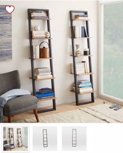 TWO West Elm Ladder Shelf/Bookshelf (PAIR)