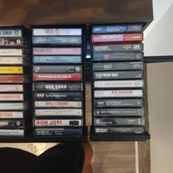 Vintage Cassette Holder With With 36 Cassettes Inluded