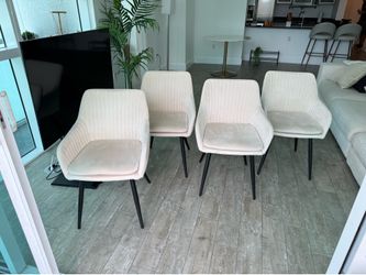 Beige Dining Chairs Set of 4