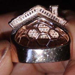 Trap House Rose Gold Ring Real Size 7-8