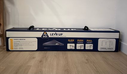 GCI Outdoor - LevrUp Canopy 10' x 10' Portable Pop Up Shade Tent with Roller Bag - Mercury Gray **Brand New**