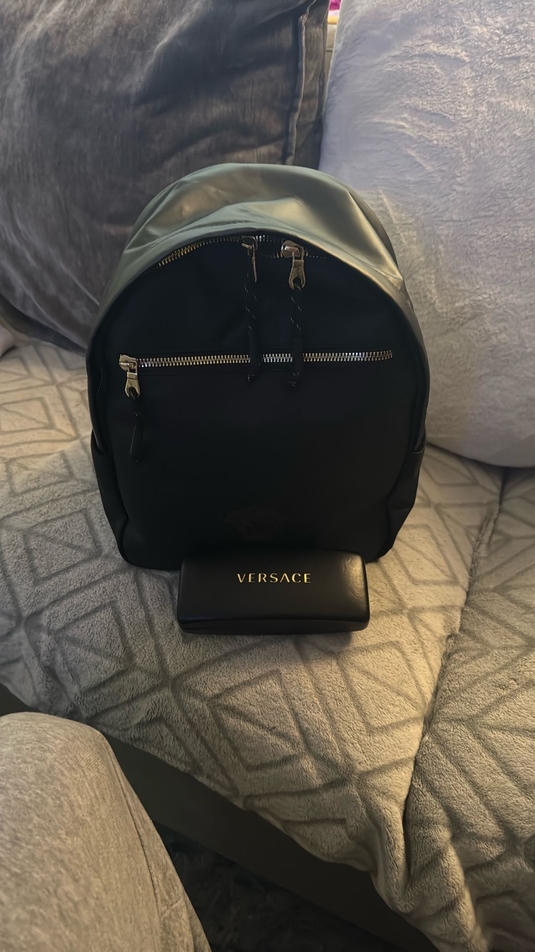 Versace, Backpack And Glasses