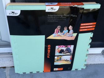 Aldi/ Crane 4 Pc Set of 24 in x 24 inch w exercise  multicolor/multipurpose Pastel interlocking floor mats - New