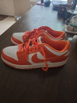 Orange & White Nike Dunks sz 8.5