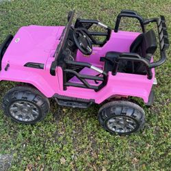Topbuy Pink 12 V Jeep Car Powered Ride-On with Remote Control