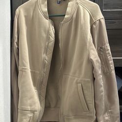 H&M Tan Bomber Jacket Large