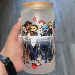 Horror Glass 16 Oz Glass Can Tumblers 