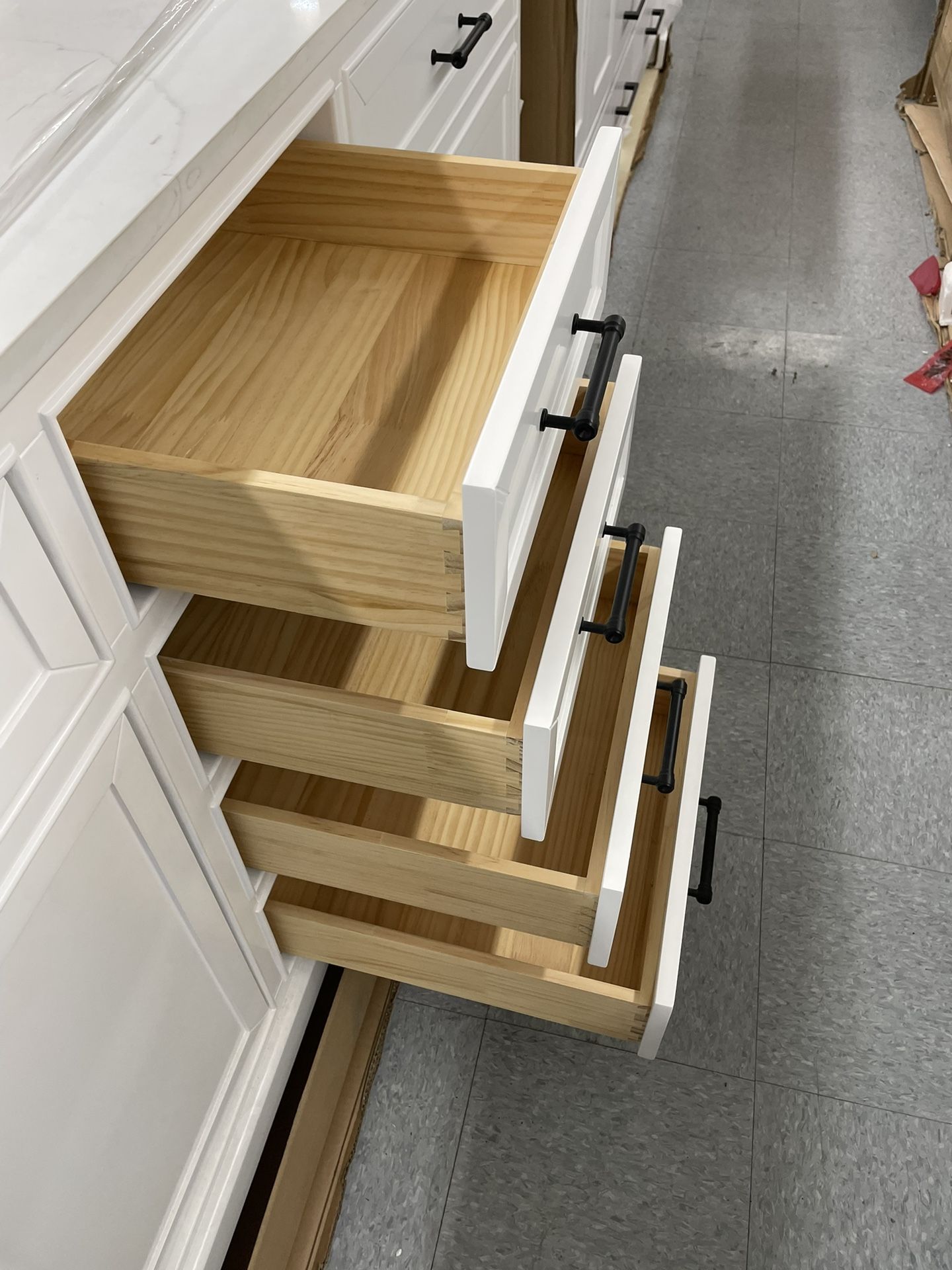 Bathroom Vanity Cabinet 72” Solid Oak Quartz Top With Sinks And Backsplash