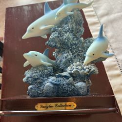 Yanglin Collection 2 Dolphin Pieces Decorative Statues