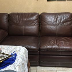 Brown Sofa & Recliner 