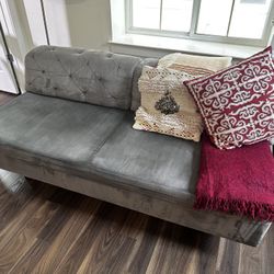 West Elm Tillary Sofa Suede Charcoal (retail $1000)