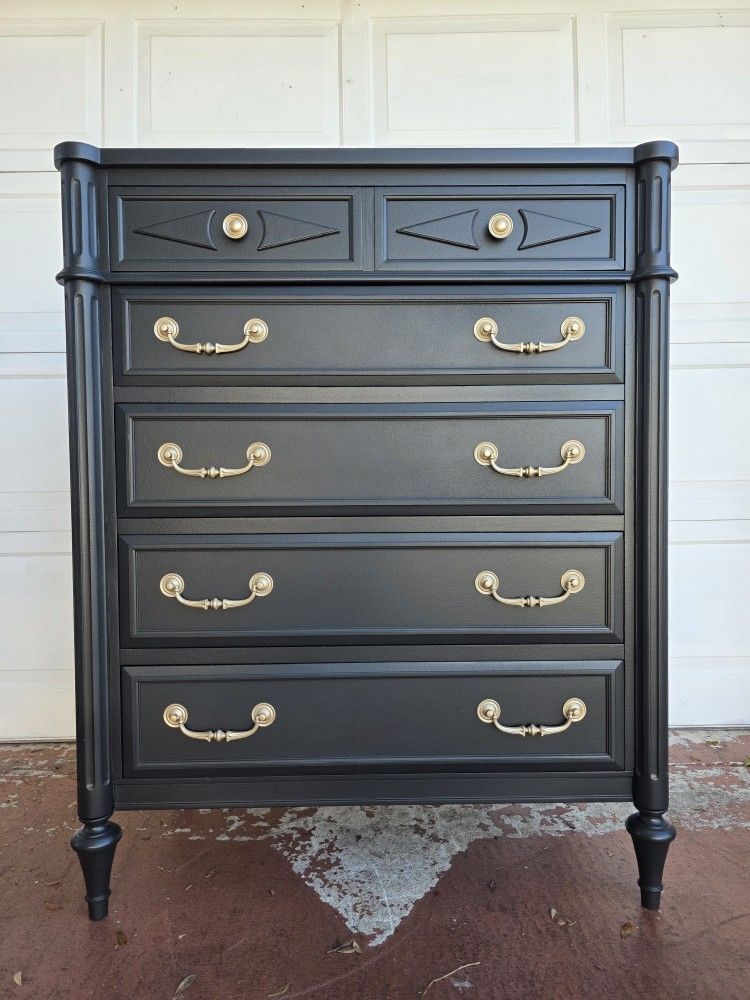 Tall 5 Drawer Dresser Freshly Refinished