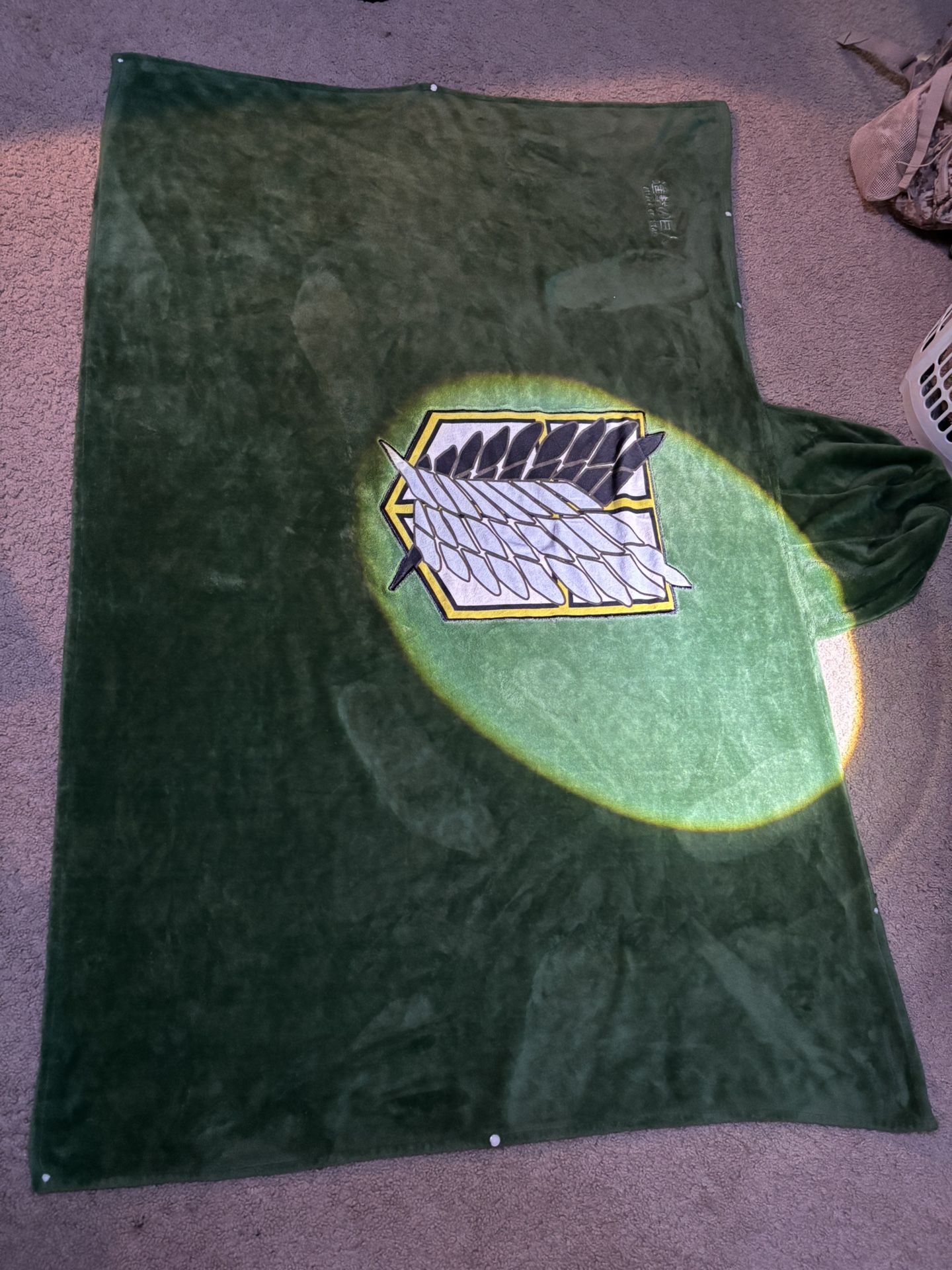 Attack on Titan Survey Corps Hooded Cloak Blanket – Microfiber, Like New