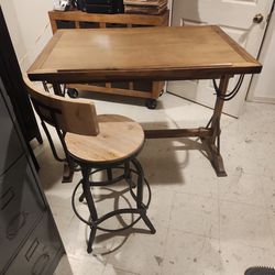 Drafting Desk And Chair