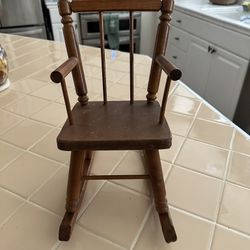 Vintage Rocking Doll Chair - Plant Holder 
