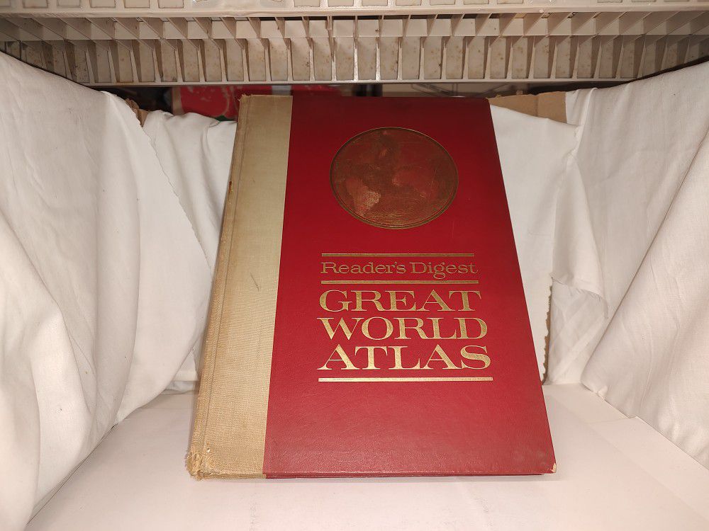 Vintage 1963 Reader’s Digest Great World Atlas Oversized Hardcover Book 1st ed.