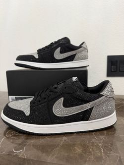 Women’s Nike Air Jordan 1 Retro Low OG Swarovski Crystal Sneakers, Size 13.5