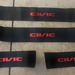 Protector Sill Scuff Cover Car Door Carbon Fiber Sticker Body Anti Scratch Strip