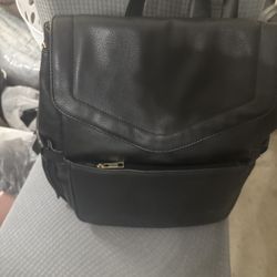 Black Leather Backpack Unisex Extremely Versatile 