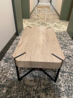 Coffee table with side table