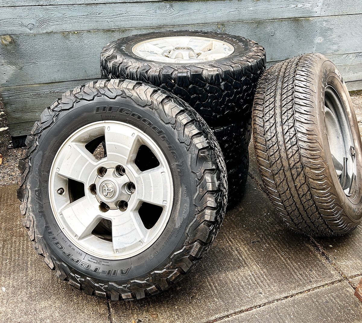 (4) BF GOODRICH KO2 TIRES + TOYOTA TACOMA (2nd Gen) WHEELS + SPARE