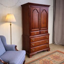 Vintage solid cherry armoire / media chest / door chest / wardrobe