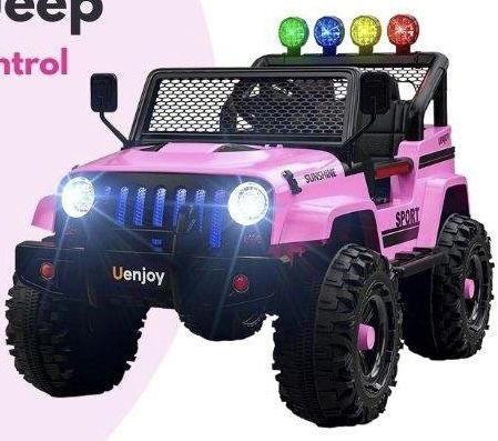 💕💕!!BRAND NEW 12V LUXURY REMOTE CONTROL Electric Ride On Car Power Wheels Big Kid Jeep Sport with FM RADIO, colorful LED light bar and Bluetooth