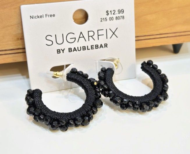 SHIPPING ONLY * Jet-Black Hoop