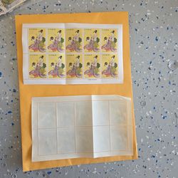 2 complete mint sheet of japan stamps lot KV 6