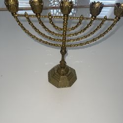 5 branch vintage menorah