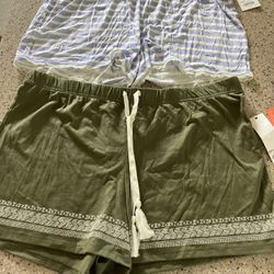 Two Women’s Sleep Shorts Size Medium And Large NWT 