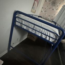 Lot Twin Bed Frame And Mattress 