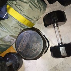 2 Troy 35lb Dumbbells 
