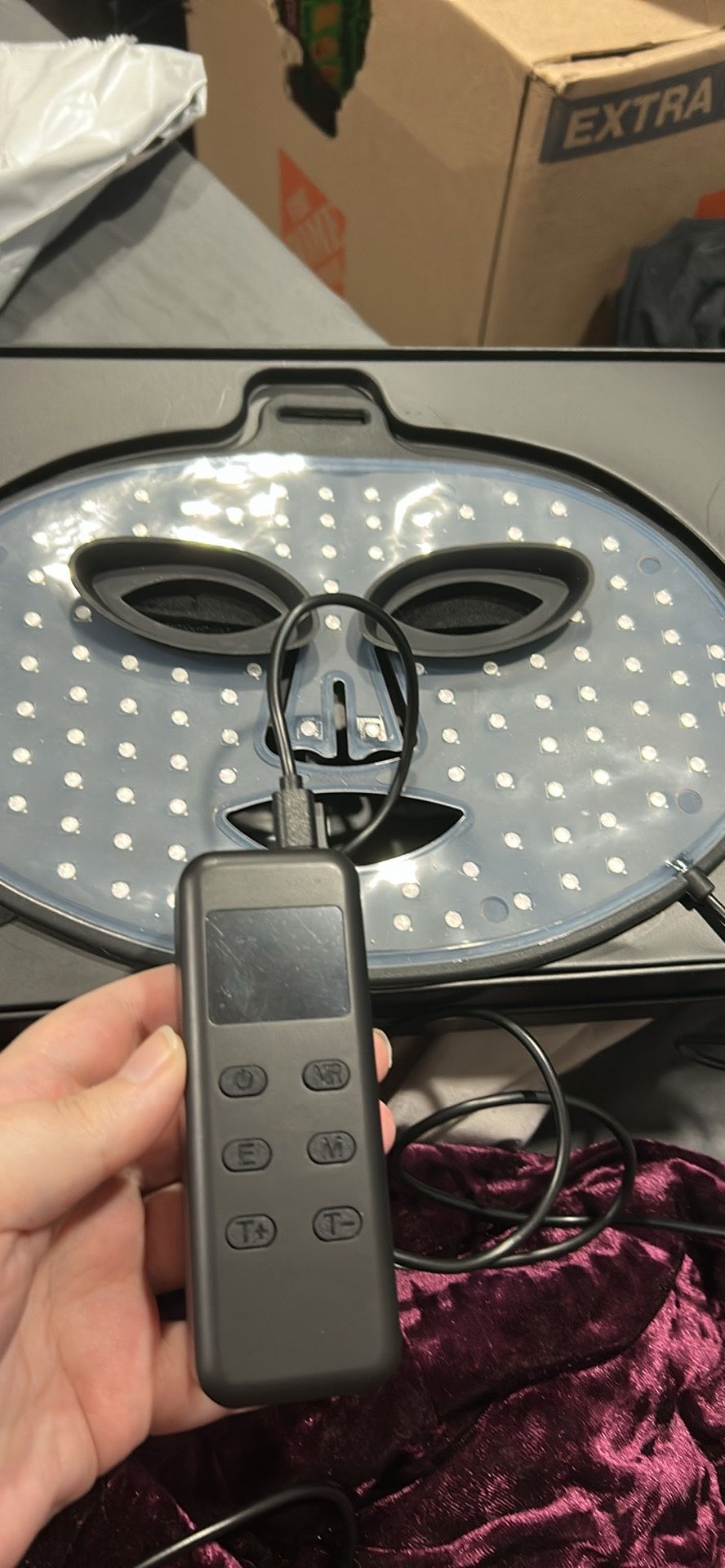 Multicolor Light Therapy Mask for Face Skin Rejuvenation With Remote Control